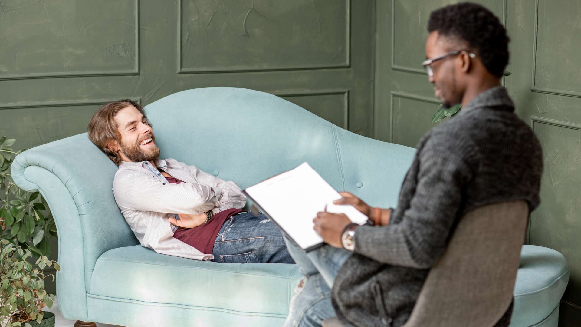 Men Addiction Treatment Therapy Session