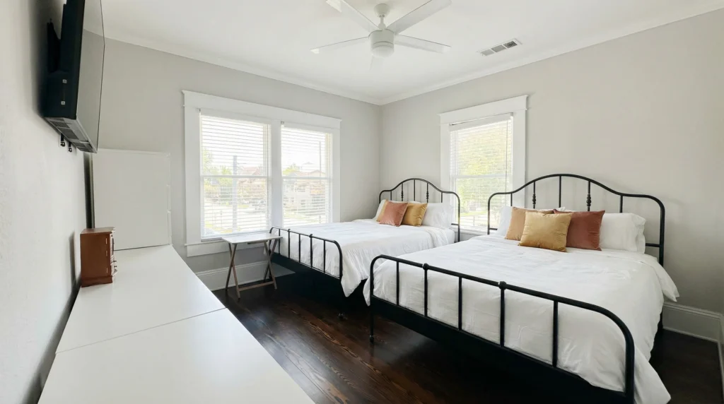 Dallas Sober Living for Outpatient Treatment Bedroom With Beds